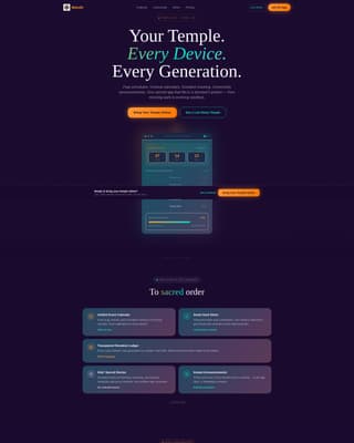 Mandir - Sacred Community Landing Page Template