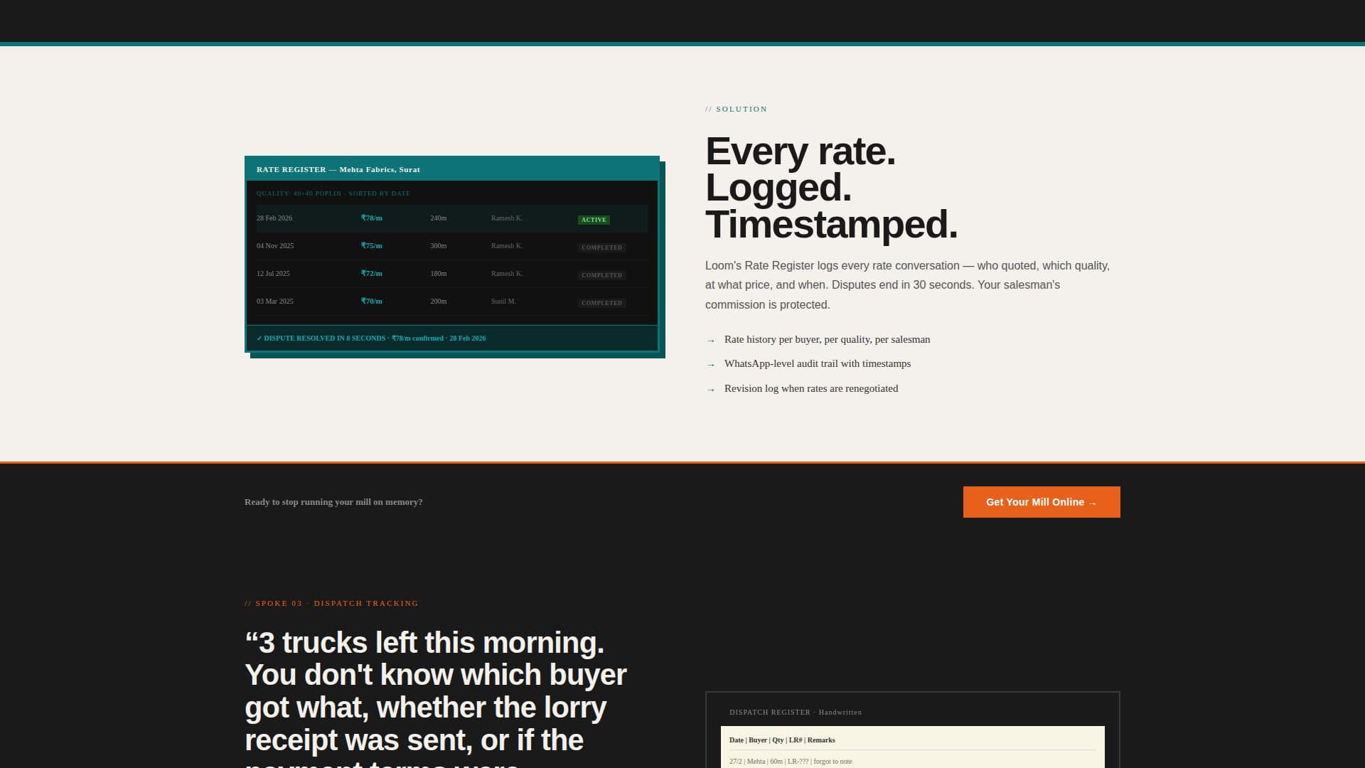 Loom - Powerful MillCRM Landing Page Template