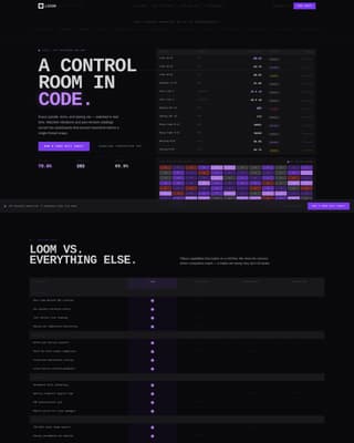 Loom - Brutalist Mill Landing Page Template