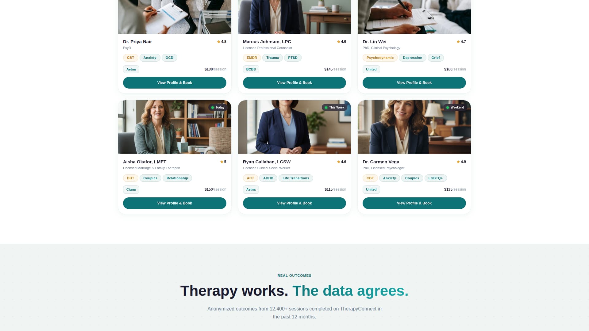 Session - Calming Therapist Landing Page Template