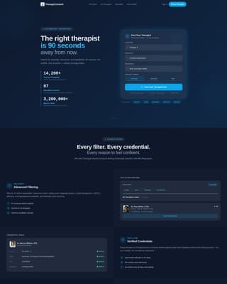 TherapyConnect - Trusted TherapistDirectory Landing Page Template