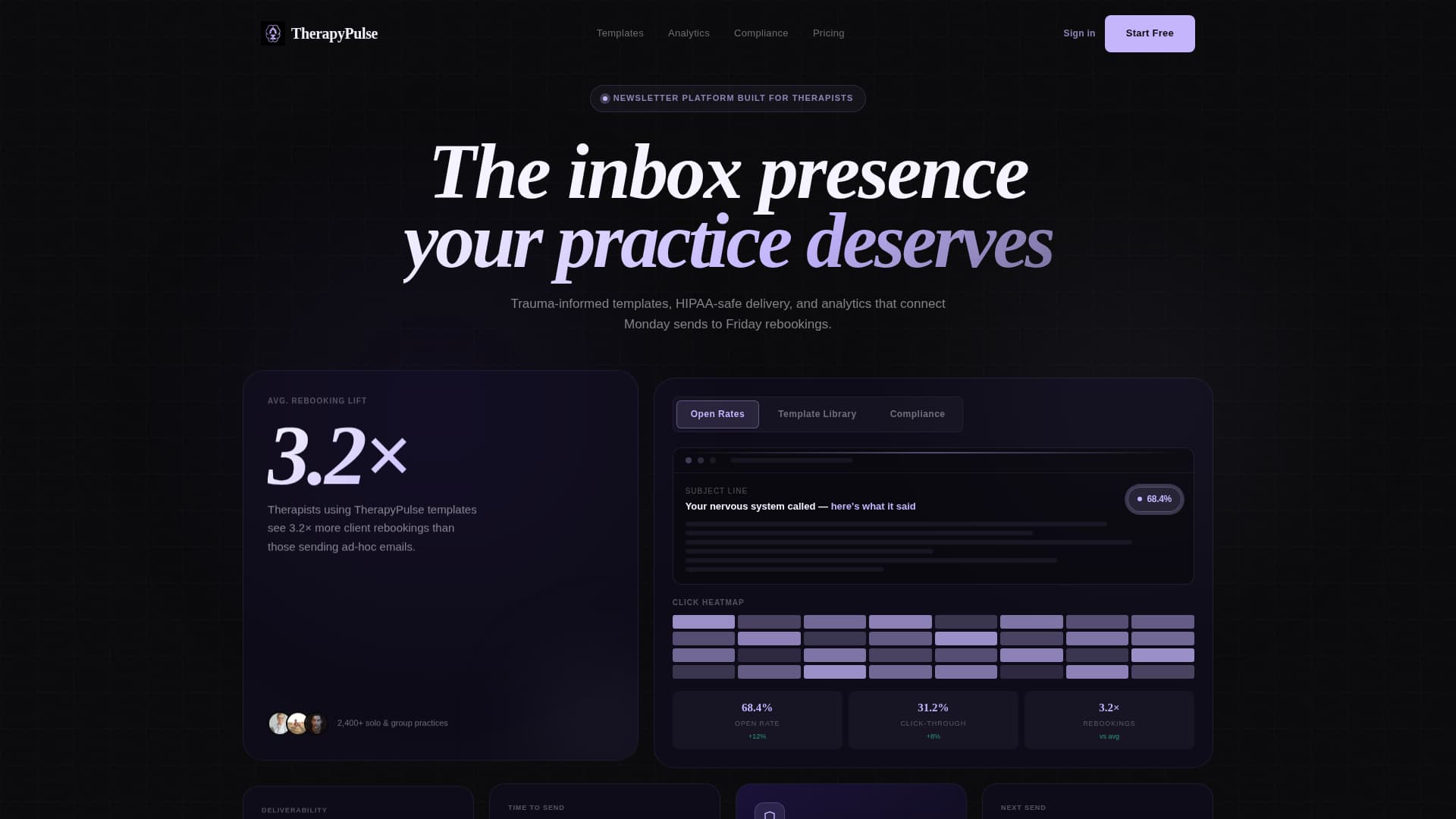 Session - Intentional TherapyNewsletter Landing Page Template