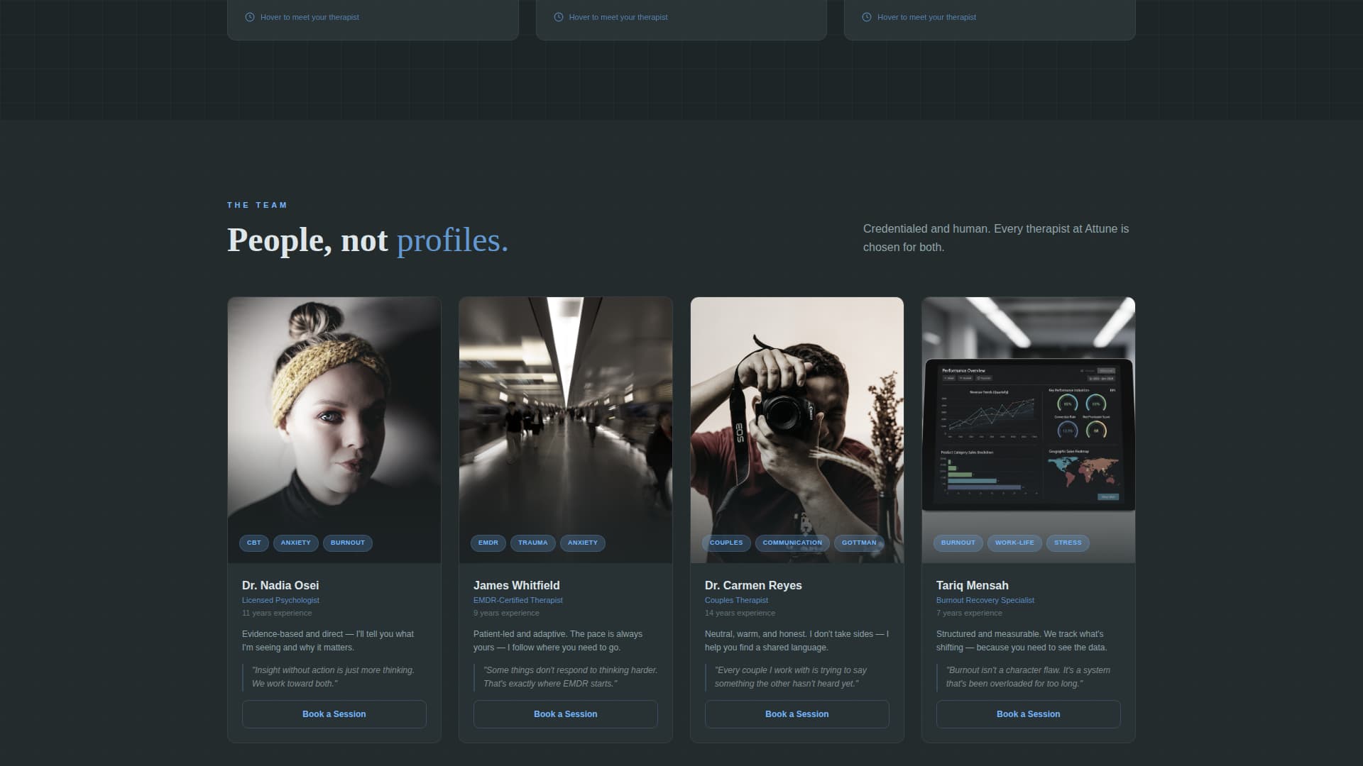 Attune - Insightful Therapy Landing Page Template