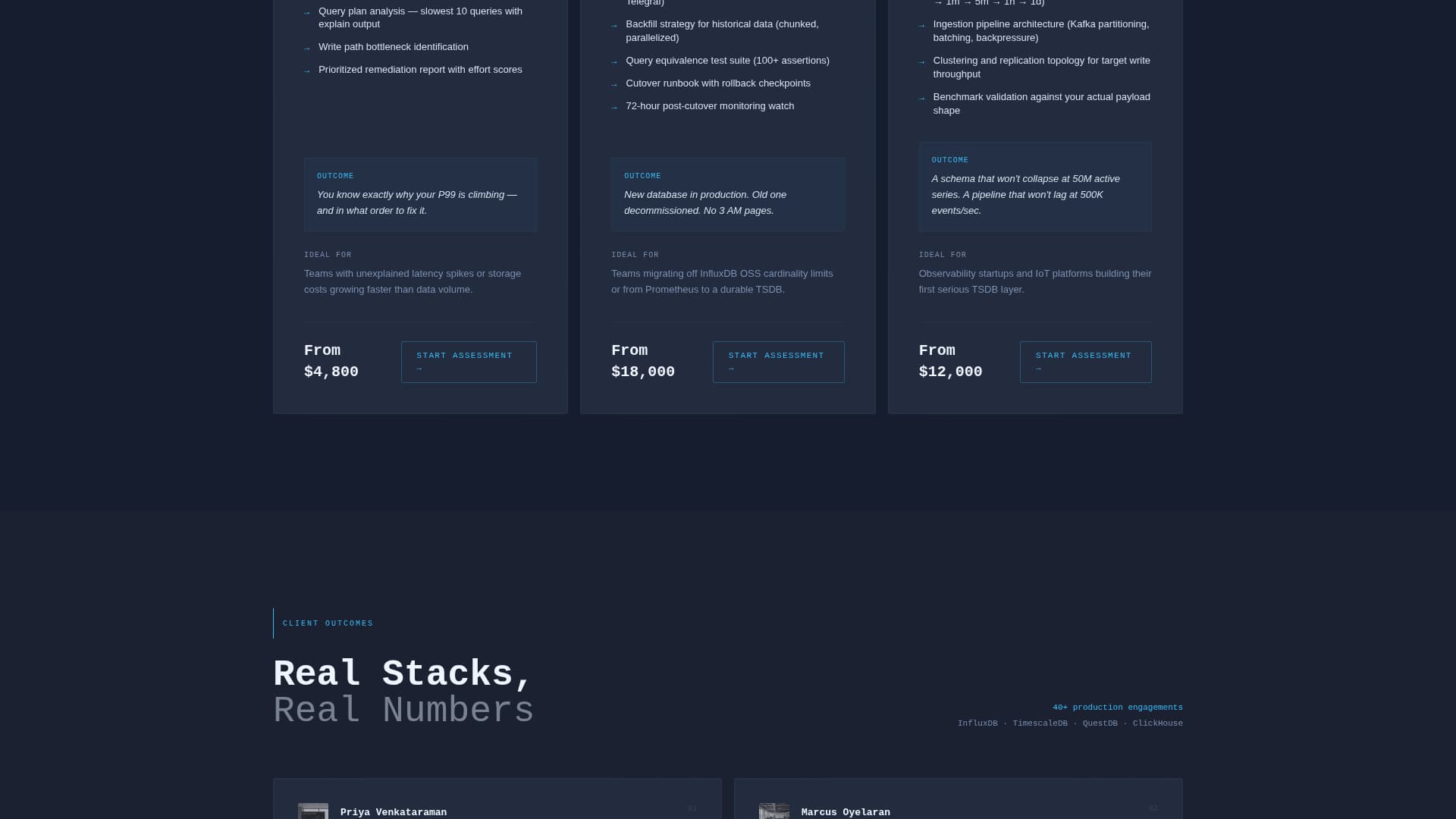 Ticker - High-Performance Database Landing Page Template