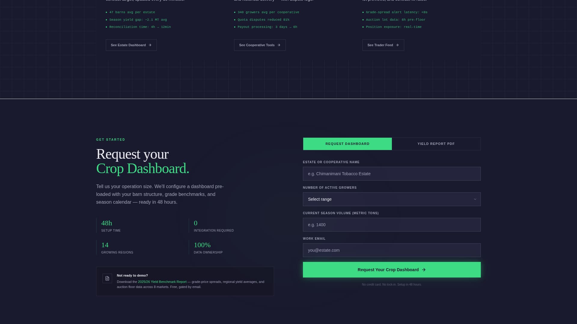 Leaf - Precision Tobacco Landing Page Template