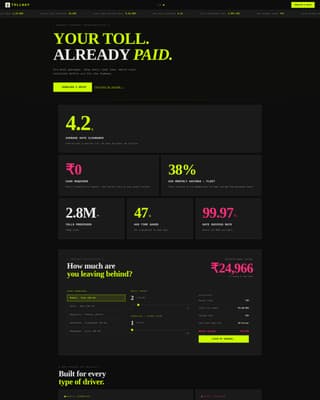 Tollway - Stats-First Commuter Landing Page Template