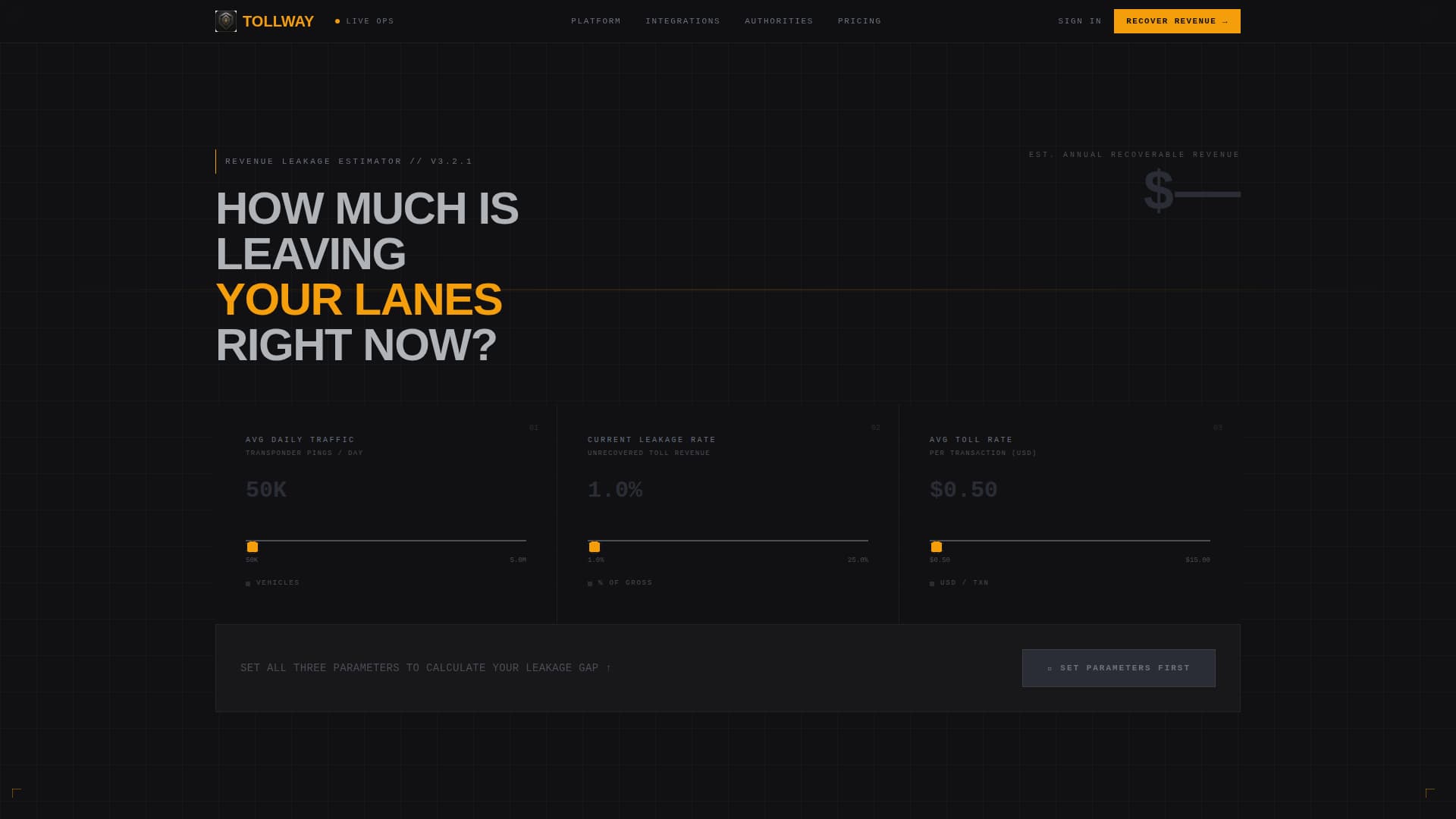 Tollway - Powerful Revenue Landing Page Template