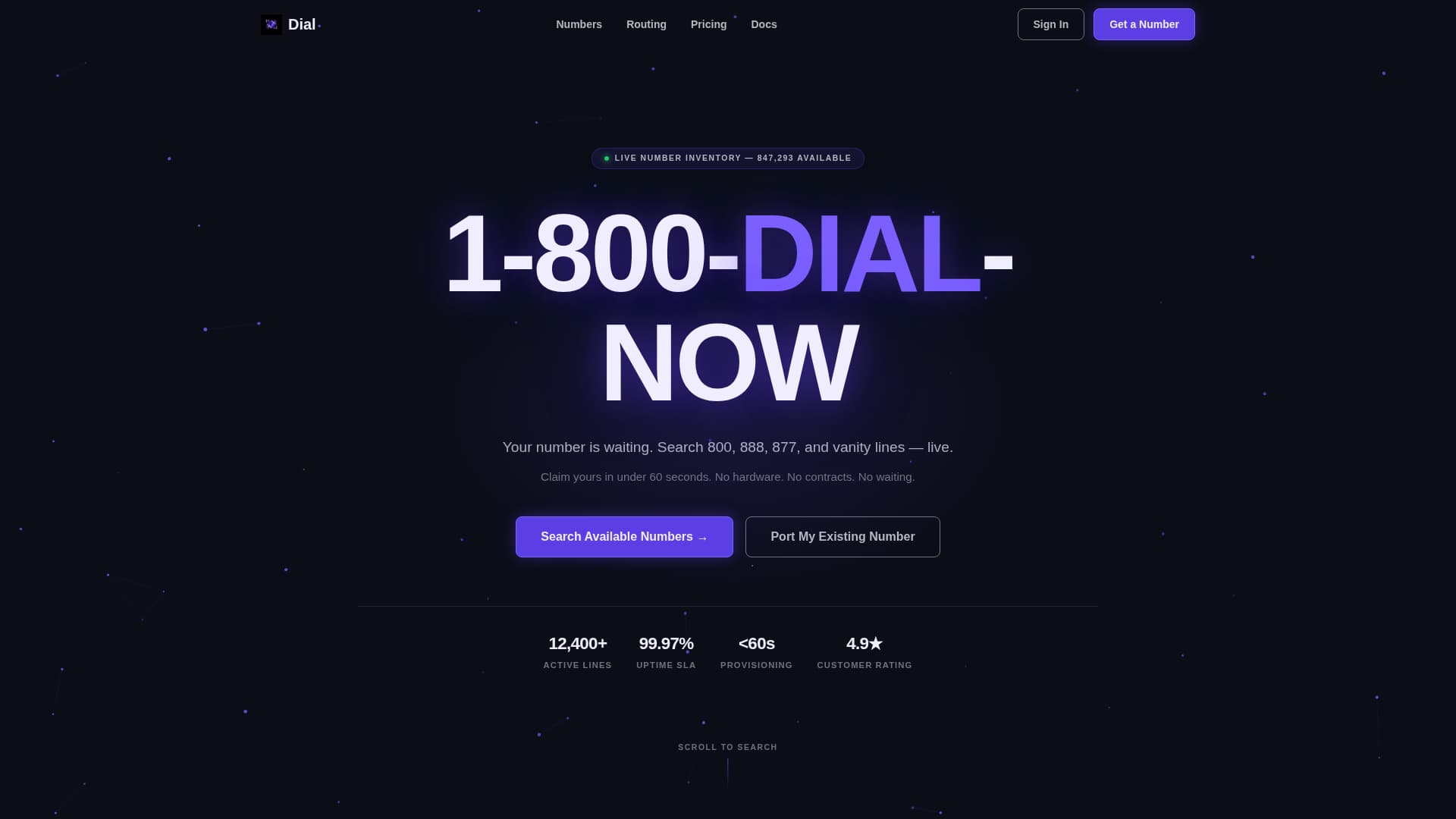 Dial - Electric Tollfree Landing Page Template