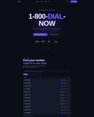 Dial - Electric Tollfree Landing Page Template