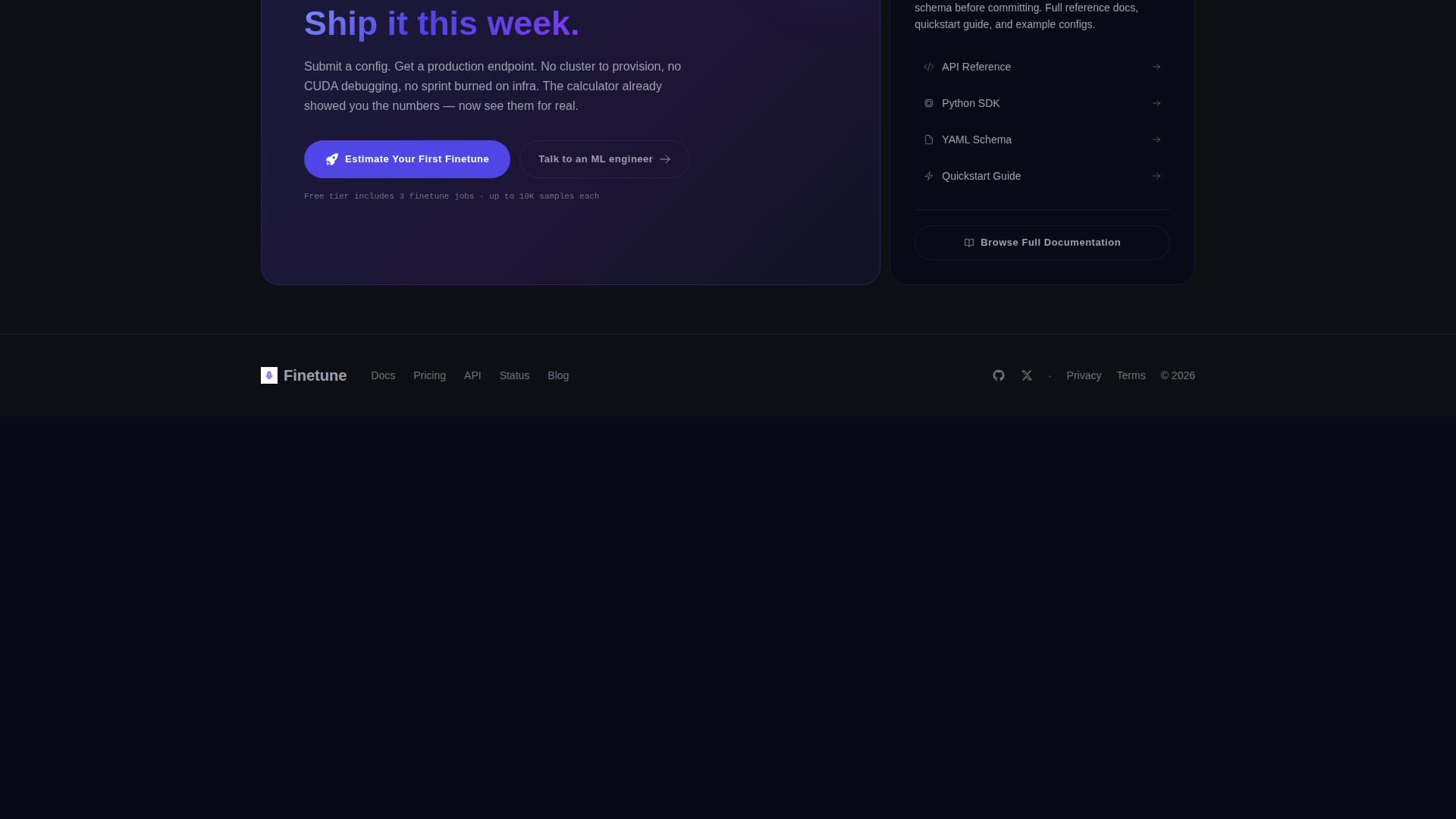 Finetune - Powerful Transfer Learning Landing Page Template