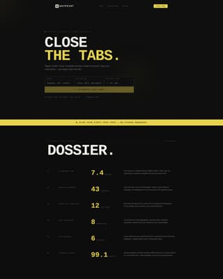 Waypoint - Brutalist Travel Landing Page Template
