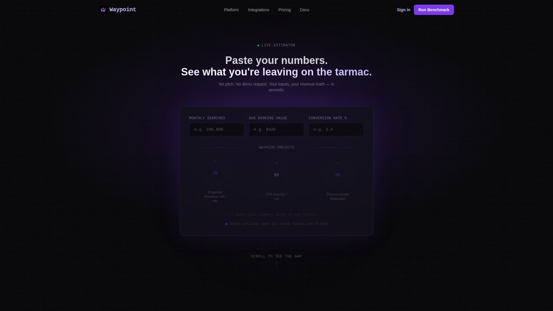 Waypoint - Intelligent Travel Analytics Landing Page Template