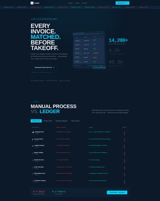Ledger - Powerful Travel Billing Landing Page Template