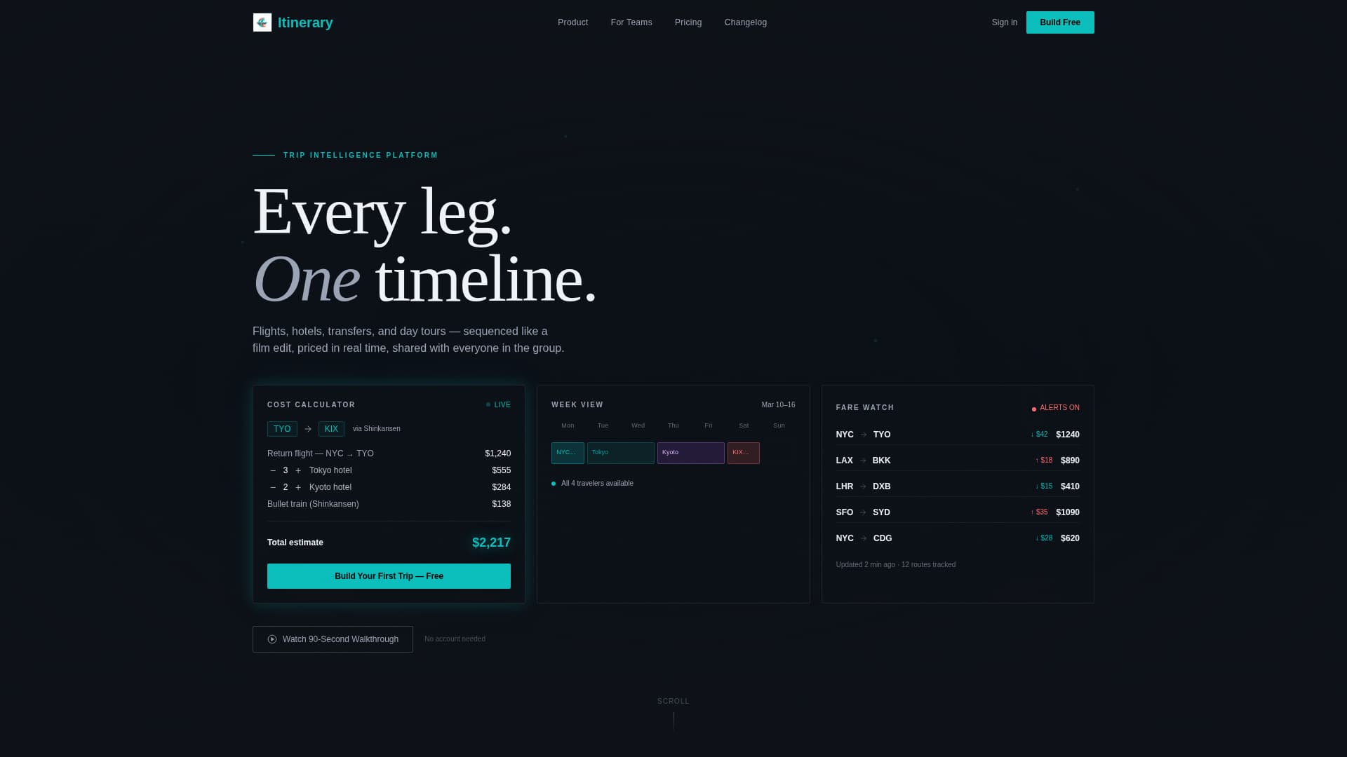 Itinerary - Seamless Travel Landing Page Template