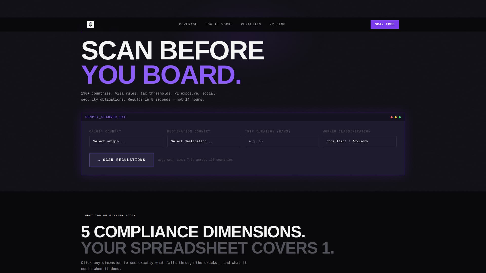 Comply - Brutalist Compliance Landing Page Template