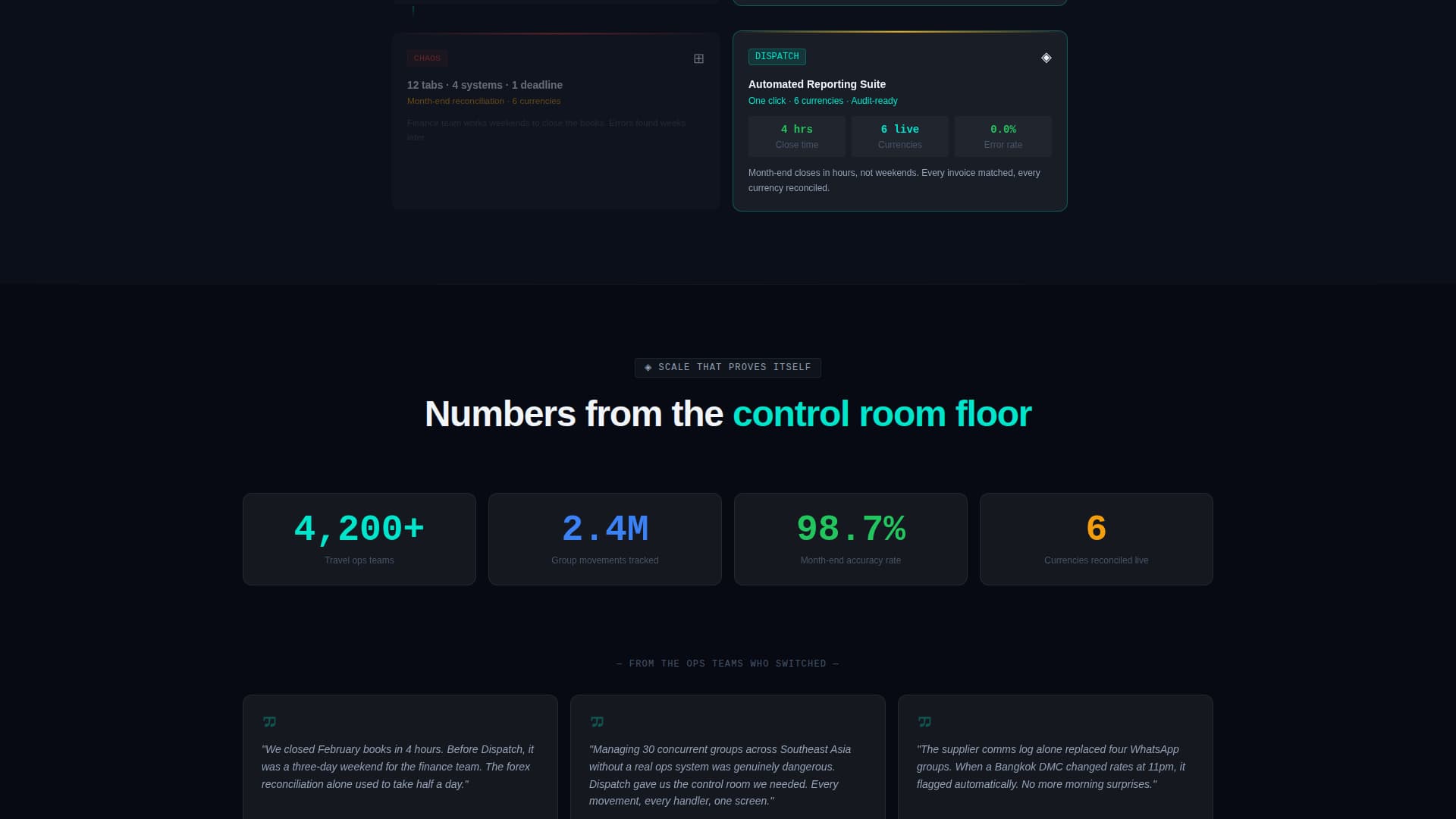 Dispatch - Powerful Travel ERP Landing Page Template