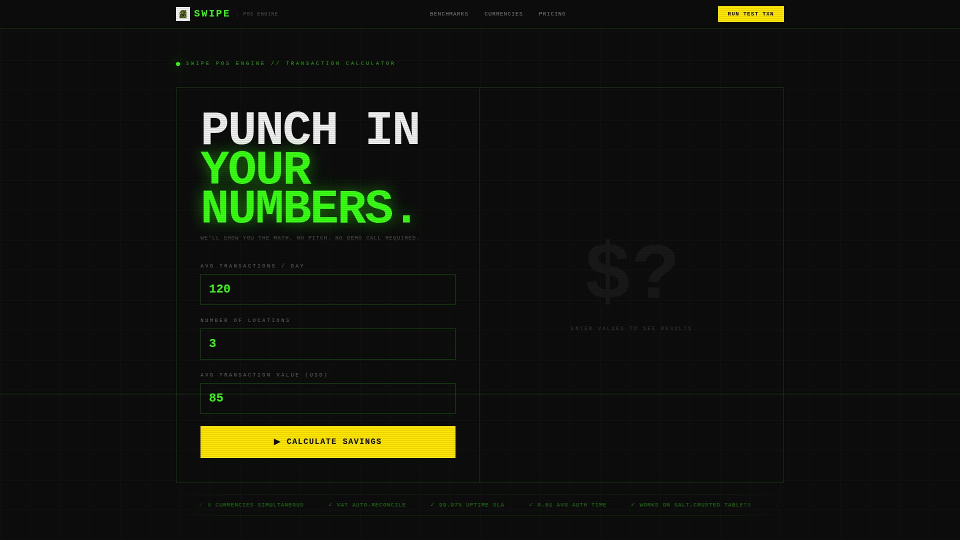 Swipe - Powerful Travel POS Landing Page Template