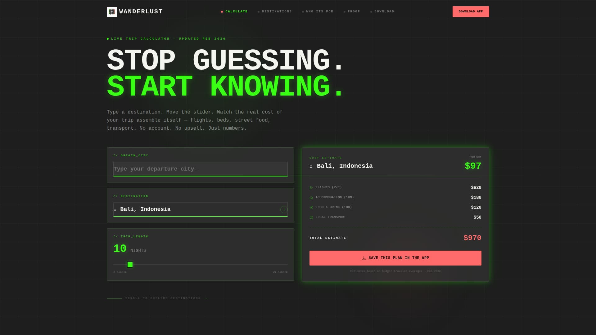 Wanderlust - Bold Travel Landing Page Template