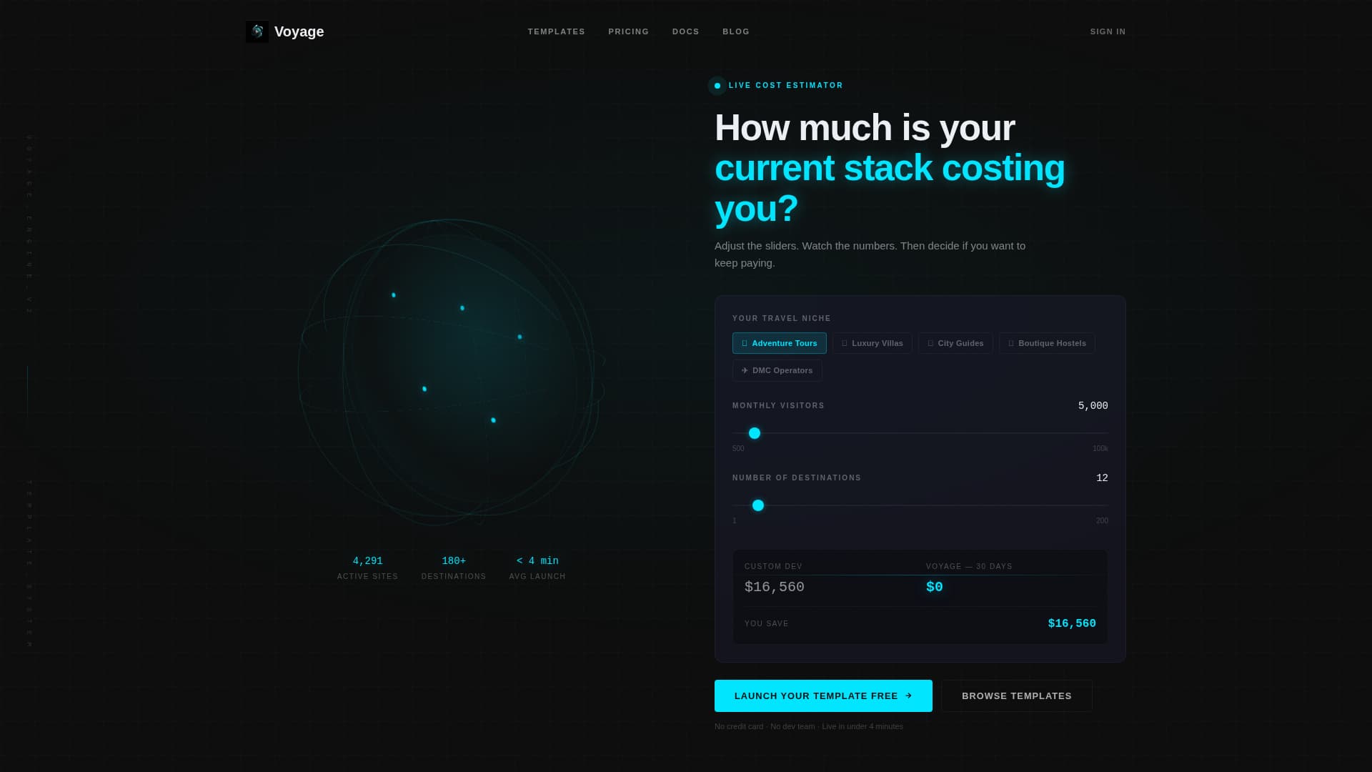 Voyage - Modular Travel Landing Page Template