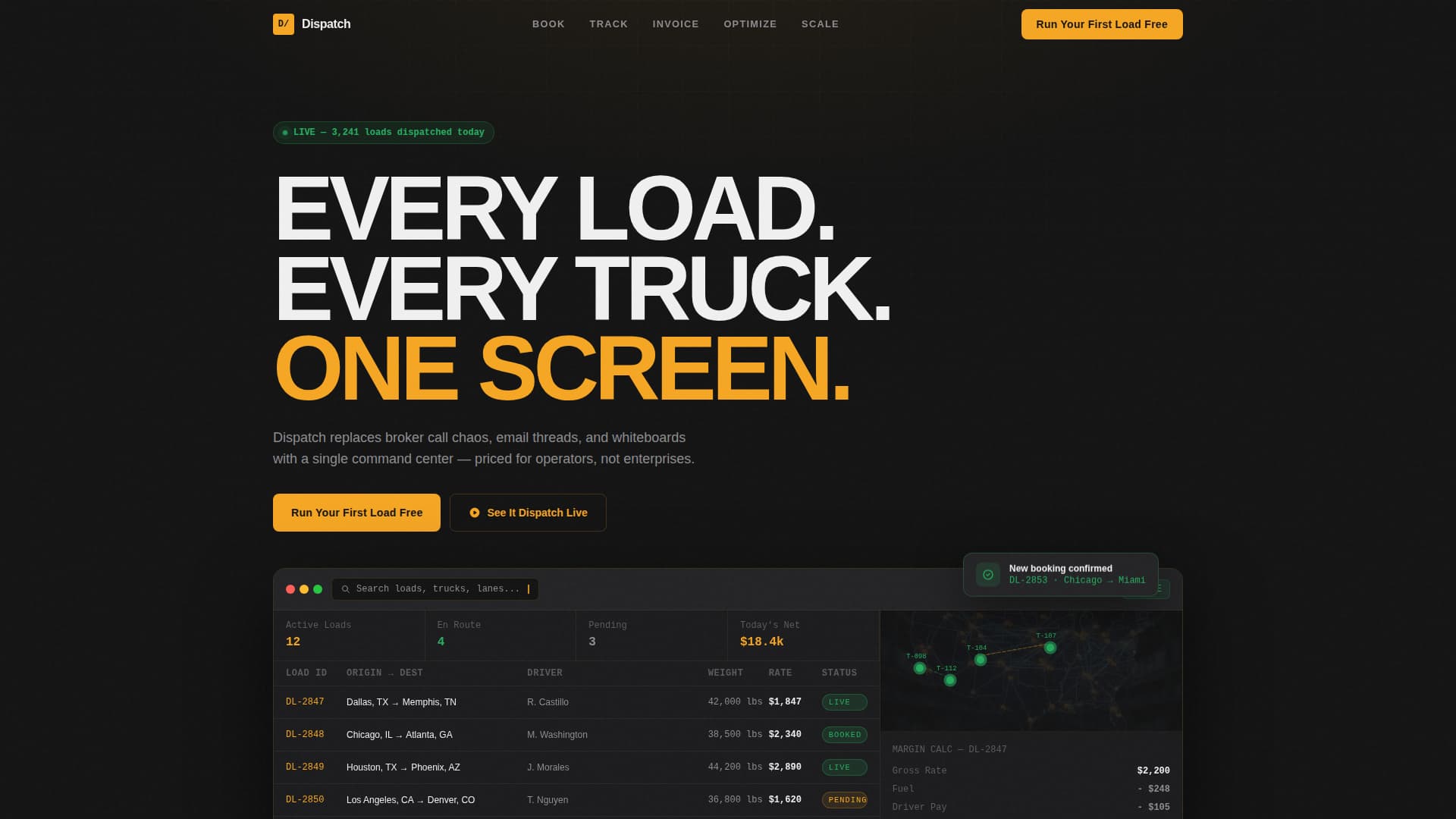 Fleet Logistics Trucking — Landing Page Template
