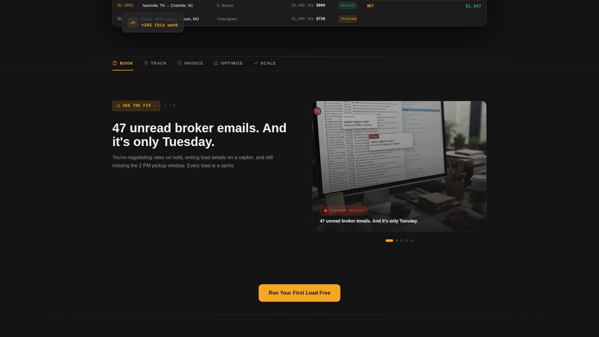 Fleet Logistics Trucking — Landing Page Template