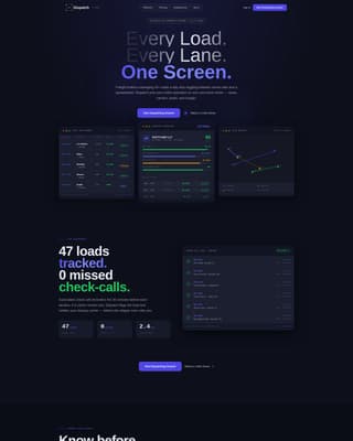 Haul — Logistics Dispatch Landing Page Template