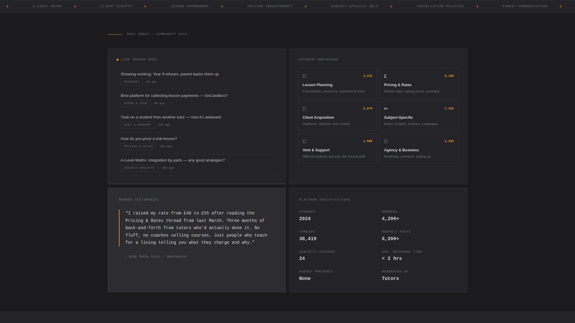 Staffroom - Industrial Tutoringcommunity Landing Page Template