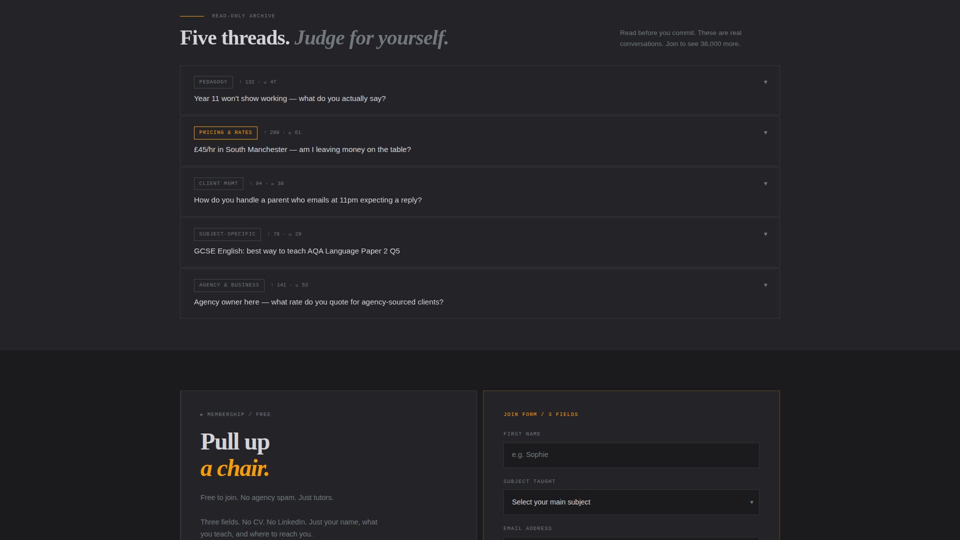 Staffroom - Industrial Tutoringcommunity Landing Page Template