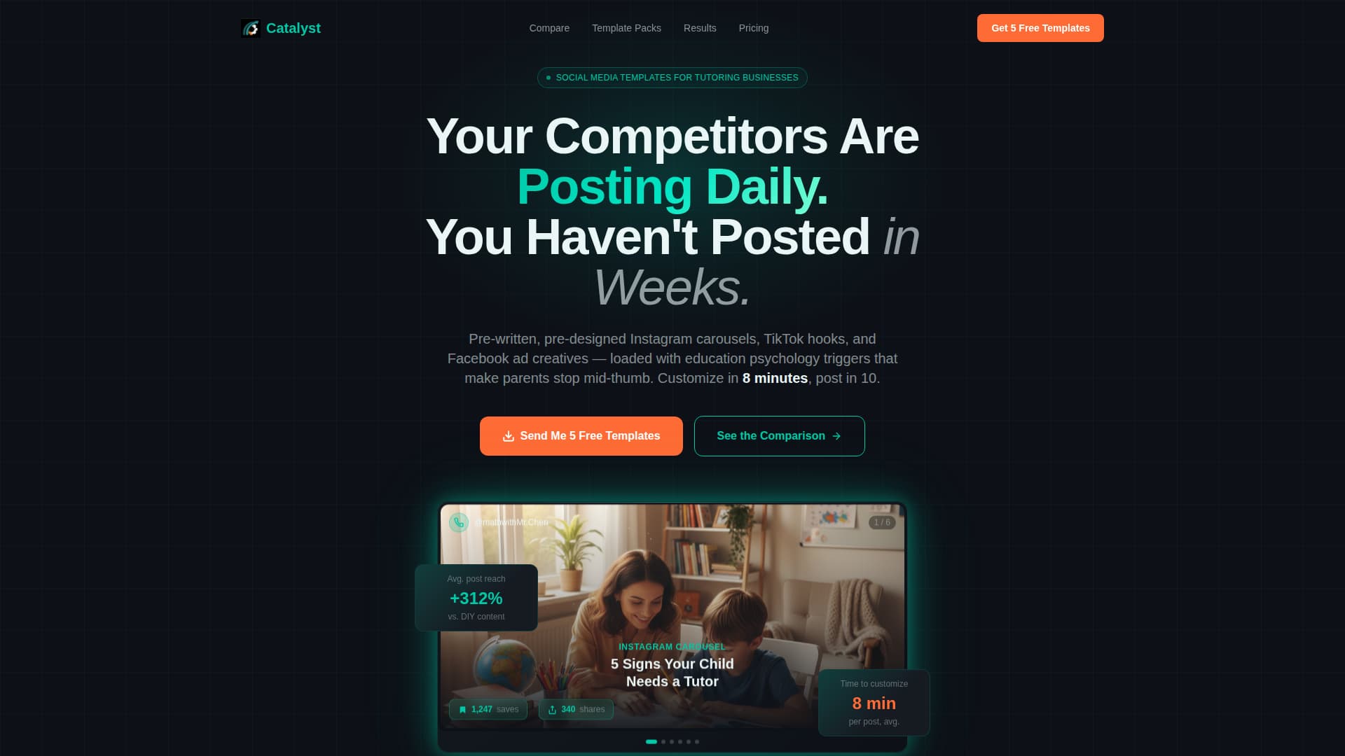 Catalyst - Powerful Tutoring Landing Page Template