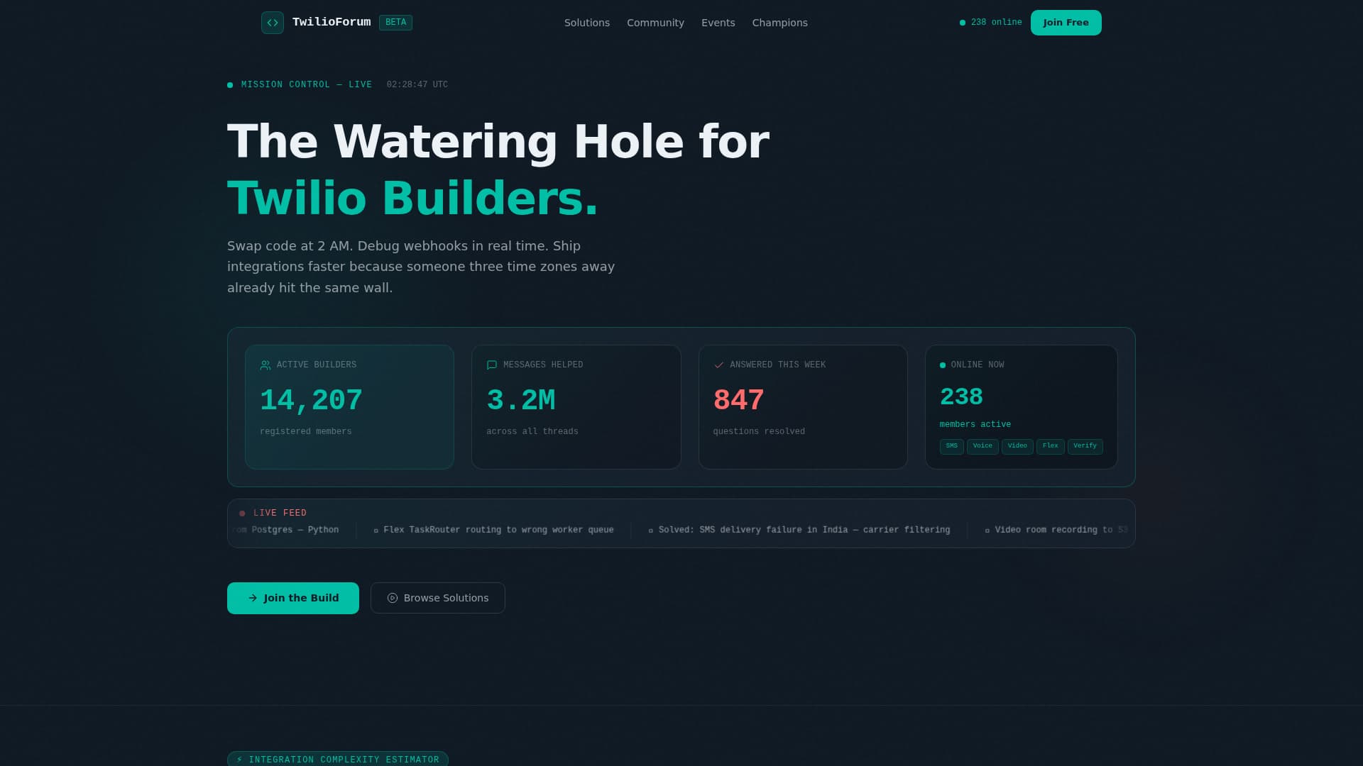 Twilio - Performance-Driven Community Landing Page Template