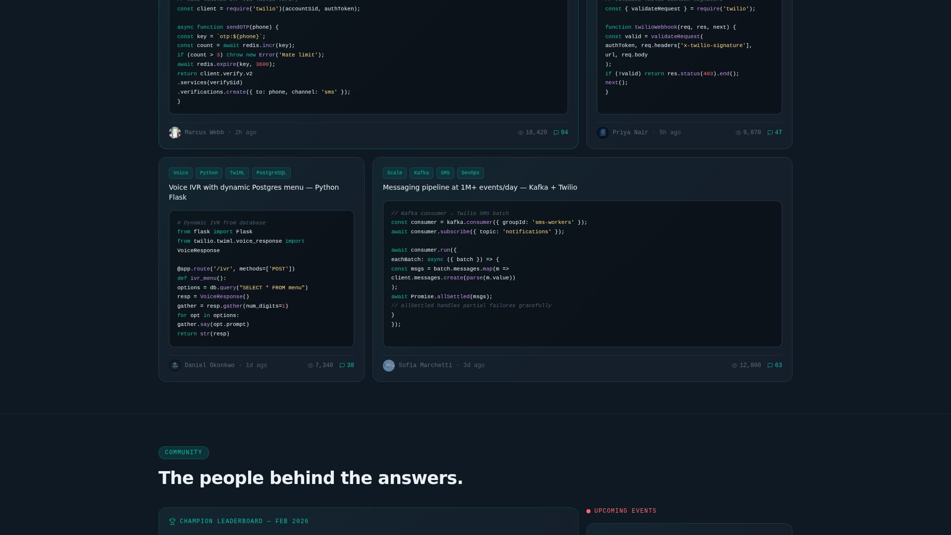 Twilio - Performance-Driven Community Landing Page Template