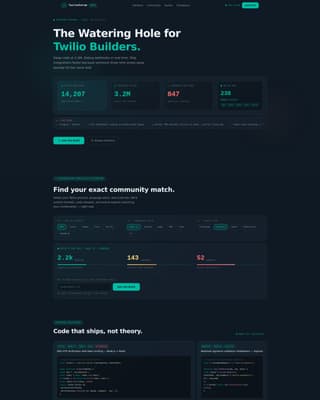 Twilio - Performance-Driven Community Landing Page Template