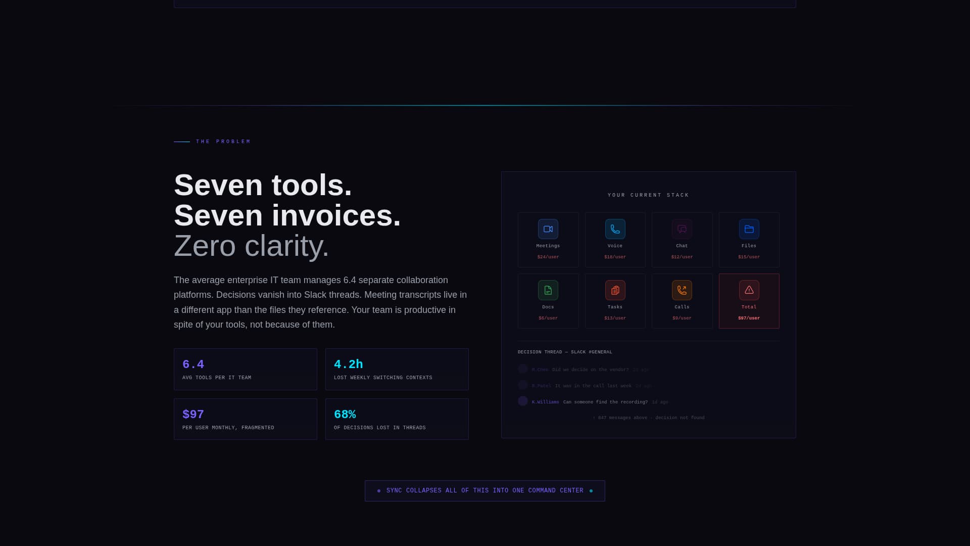 Sync - Unified Communications Landing Page Template