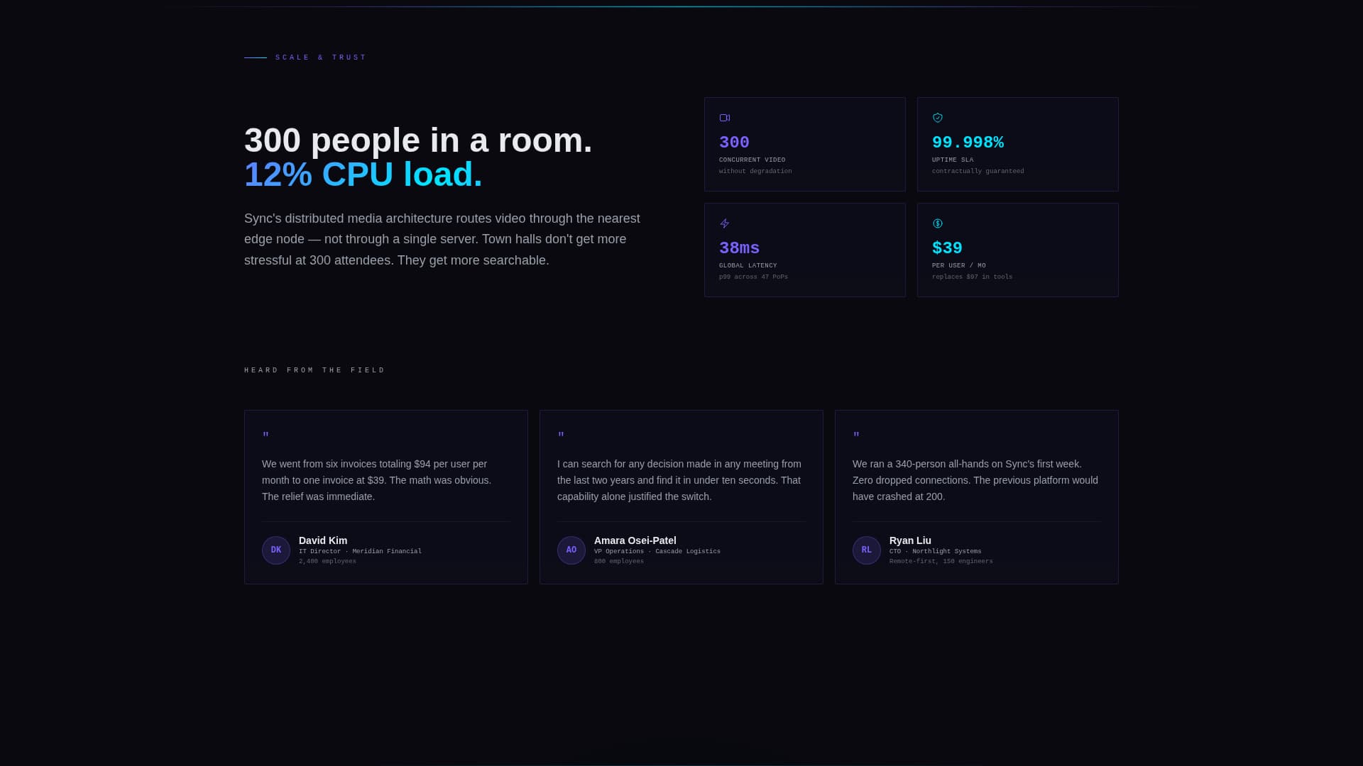 Sync - Unified Communications Landing Page Template