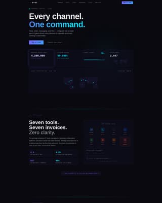 Sync - Unified Communications Landing Page Template