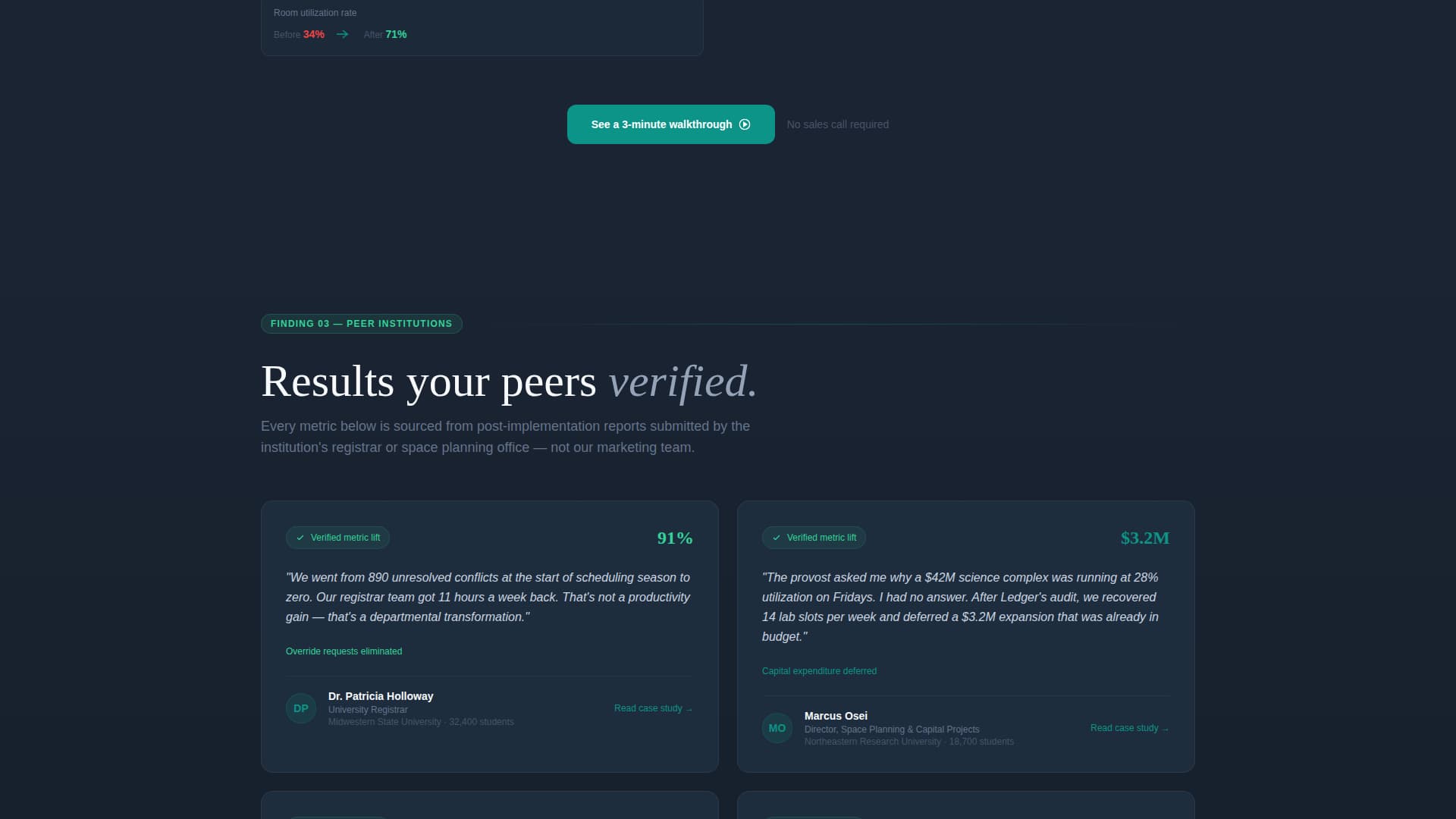 Ledger - Powerful University Booking Landing Page Template