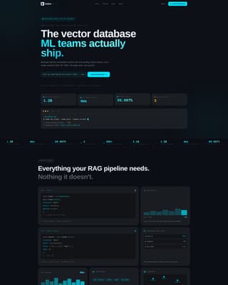 Index - Powerful Vectordatabase Landing Page Template
