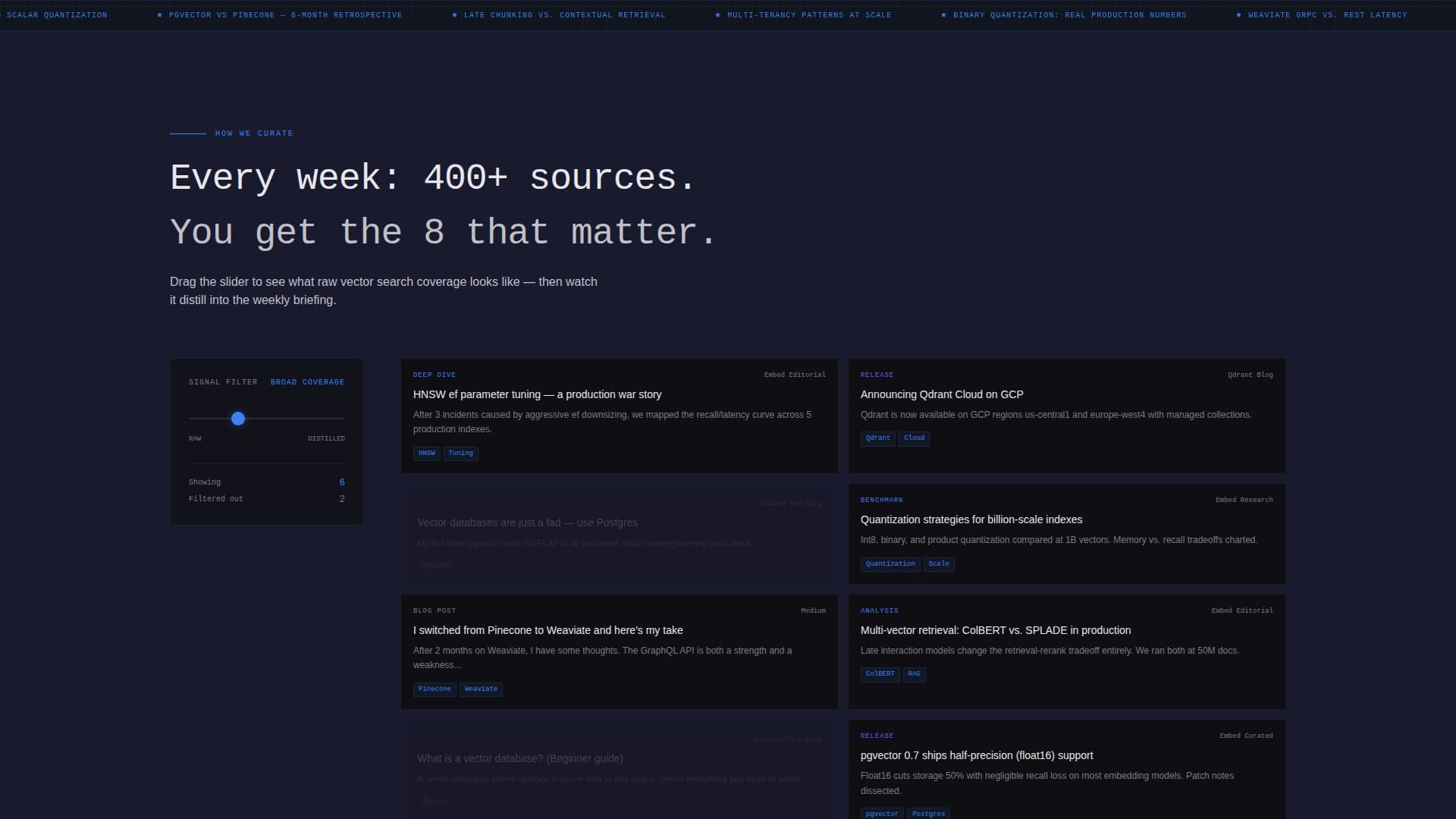 Embed - Precision Vectorsearch Landing Page Template