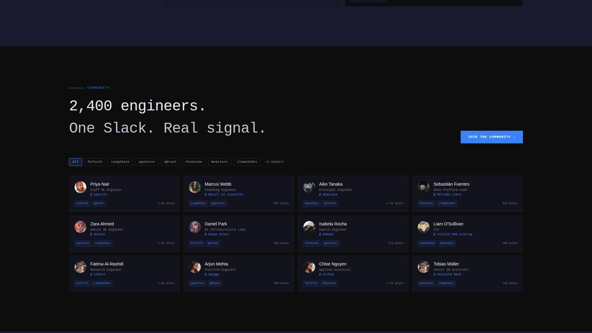 Embed - Precision Vectorsearch Landing Page Template