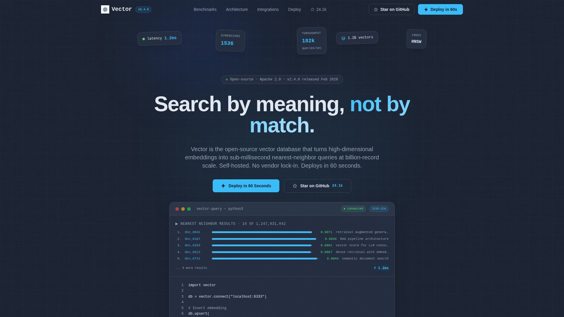 Vector - Powerful Database Landing Page Template