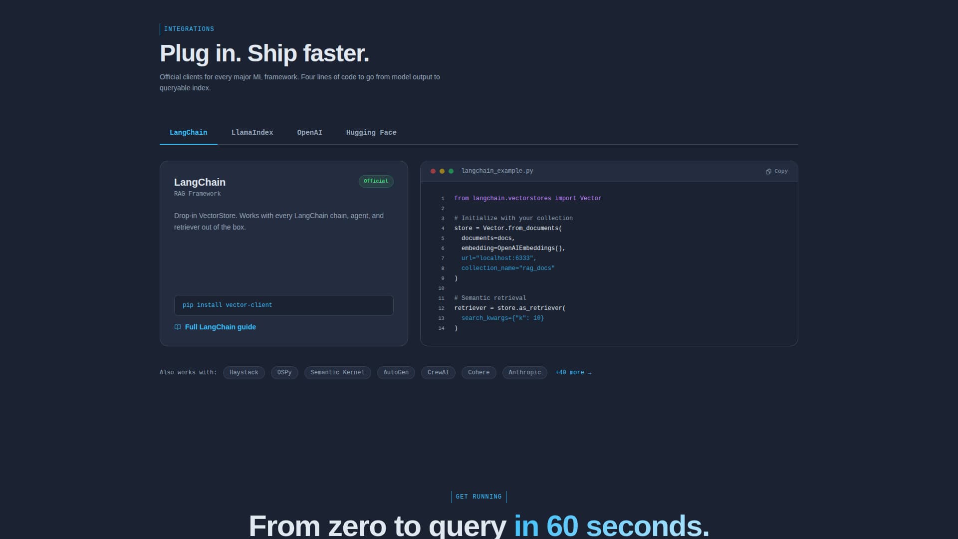 Vector - Powerful Database Landing Page Template