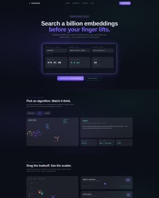 Embedlab - Intelligent Vectordb Landing Page Template