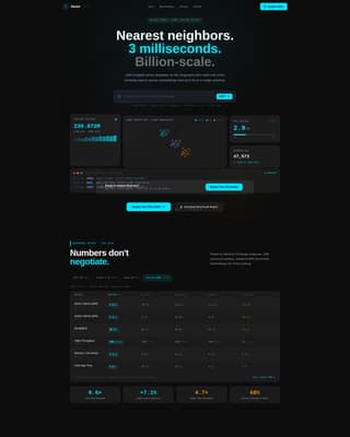 Vector - Highperformance Database Landing Page Template