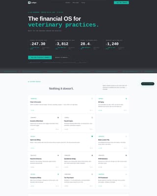 Ledger - Powerful Veterinaryaccounting Landing Page Template