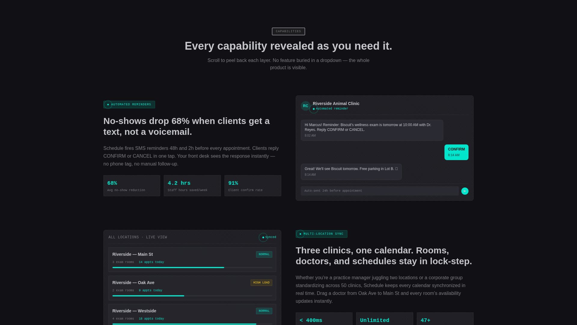 Schedule - Powerful Veterinary Landing Page Template