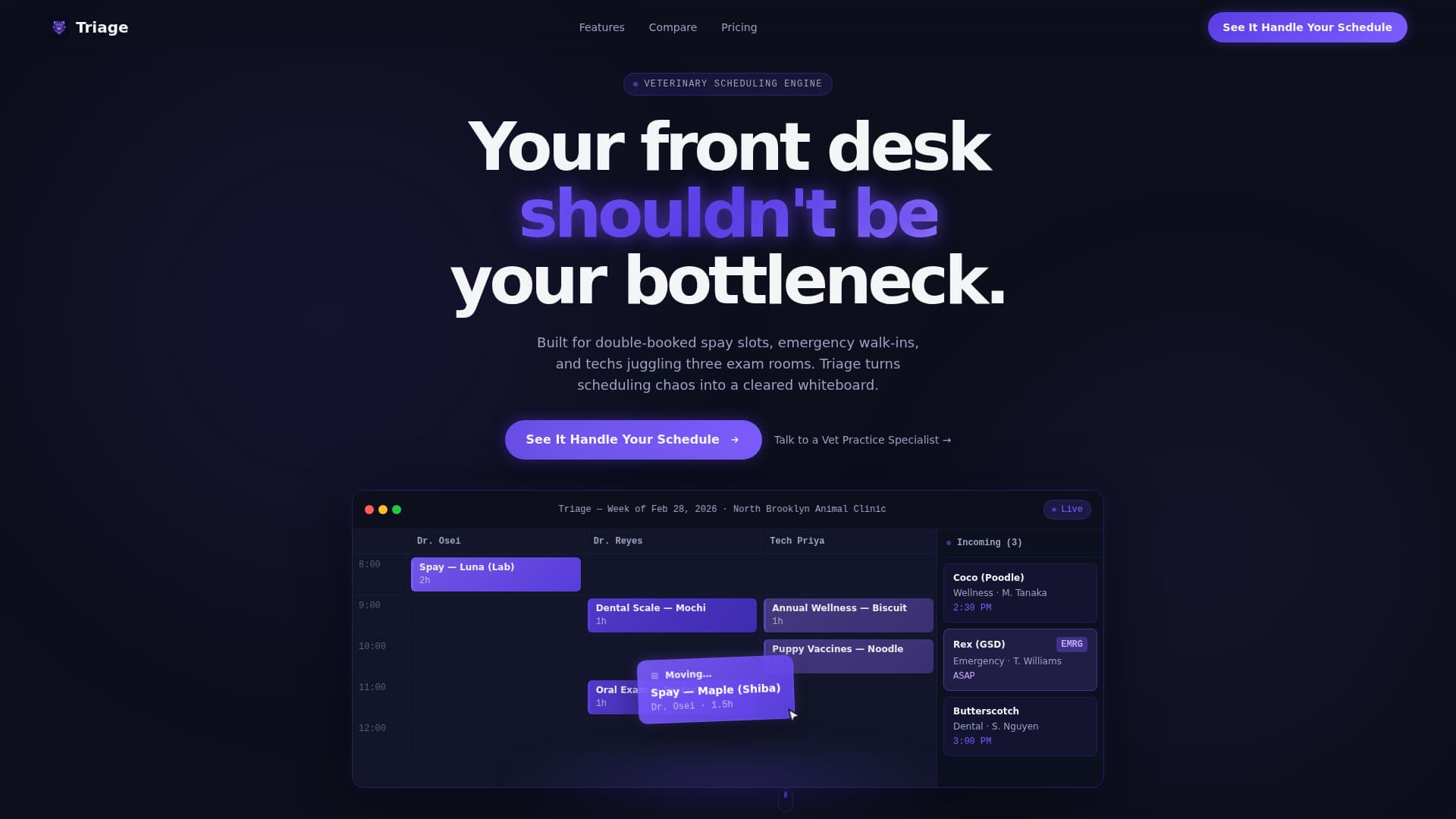 VetCare — Advanced Management Landing Page Template