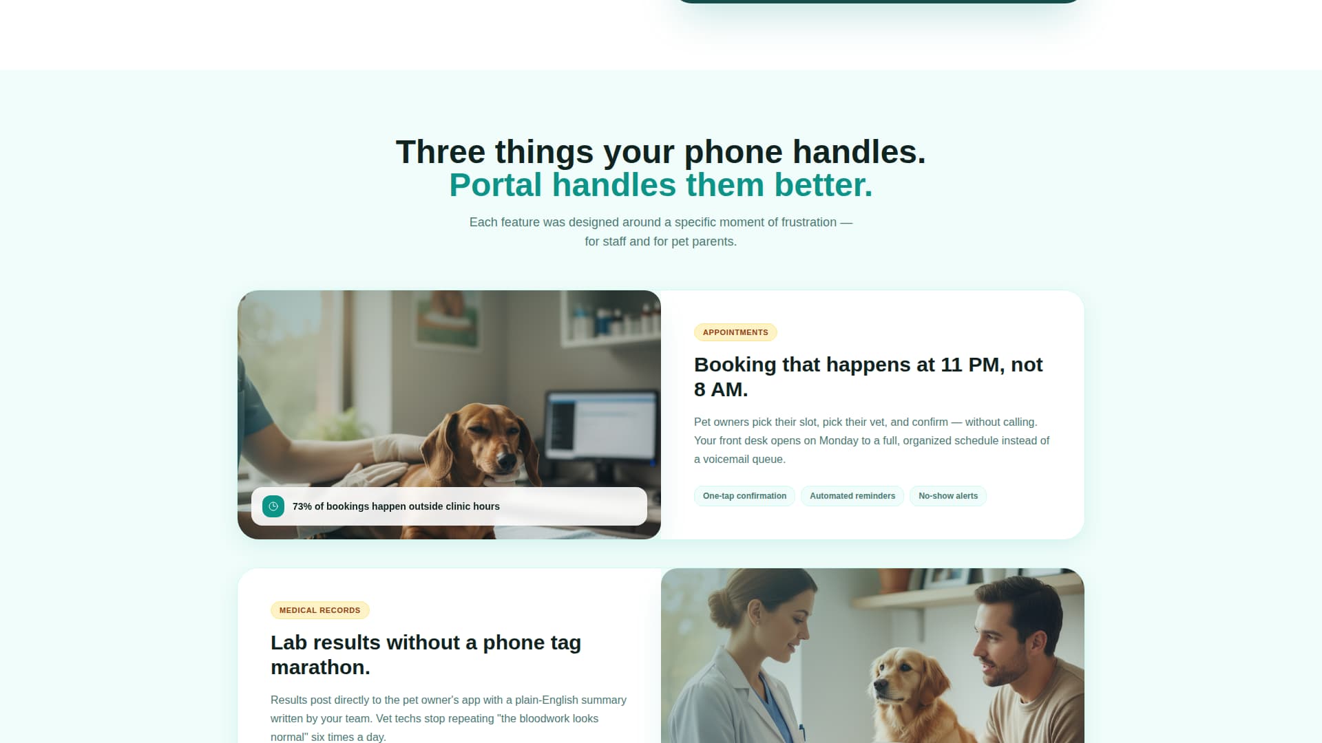 Portal - Powerful Veterinary Landing Page Template