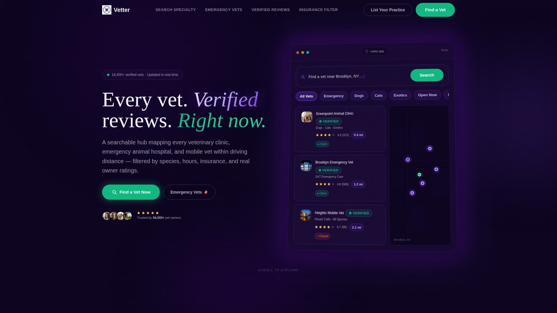 Vetter - Verified Veterinary Landing Page Template