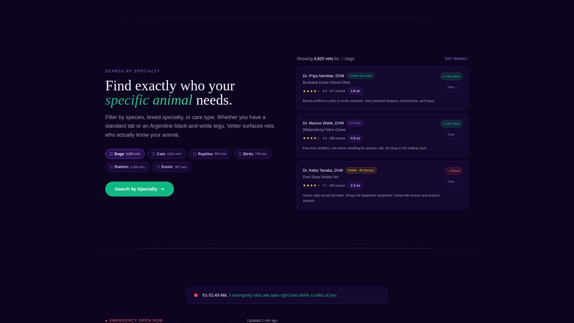 Vetter - Verified Veterinary Landing Page Template