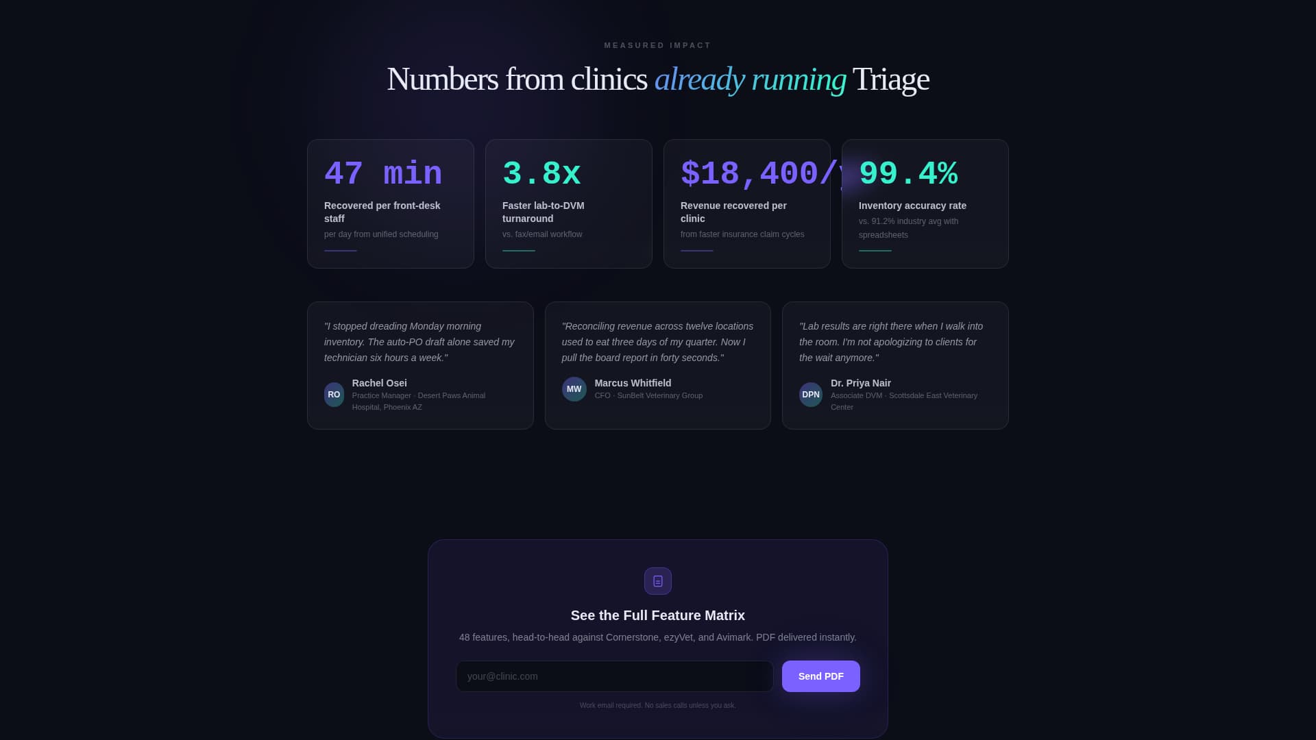 Triage - Powerful Veterinary ERP Landing Page Template